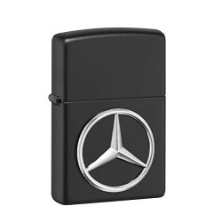 Mercedes-Benz Collection Zippo Feuerzeug | Messing Zippo/Benzin-Feuerzeug mit Mercedes Logo | schwarz
