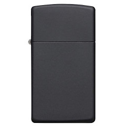 Zippo Feuerzeug PL 1618 Slim Black Matte Benzinfeuerzeug, Messing