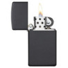 Zippo Feuerzeug PL 1618 Slim Black Matte Benzinfeuerzeug, Messing