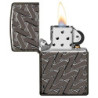 Zippo 49173 – Geometric Weave Design - Armor Black Ice - Sturmfeuerzeug, nachfüllbar, in hochwertiger Geschenkbox