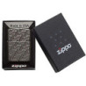 Zippo 49173 – Geometric Weave Design - Armor Black Ice - Sturmfeuerzeug, nachfüllbar, in hochwertiger Geschenkbox