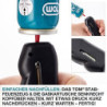 TOM 4 x Stabfeuerzeug mit Turbo Flame – langes Sturmfeuerzeug mit Stab 28,3 cm lang – Feuerzeug Jetflame – 4 Stück im Set sch