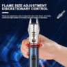 Jetflamme Feuerzeug, Jet Flamme Feuerzeug, Metal Large Fire Windproof Blue Flame Lighter, Gas Nachfüllbar Sturmfeuerzeug, Win