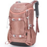 MOUNTAINTOP 28L Wanderrucksack Damen Outdoor Reiserucksack Backpacker Trekking Rucksäcke mit Regenhülle  Rosa 