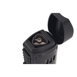 GERMANUS Feuerzeug Jetflame VIII in Schwarz für Kerzen, Metall, Schwarz
