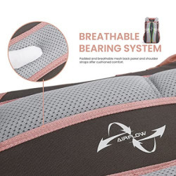 MOUNTAINTOP 28L Wanderrucksack Damen Outdoor Reiserucksack Backpacker Trekking Rucksäcke mit Regenhülle  Rosa 