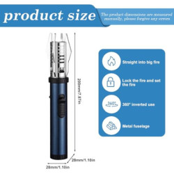 Jetflamme Feuerzeug Gas Nachfüllbar Sturmfeuerzeug: WIYETY Winddichtes Feuerzeug Gasfeuerzeug Sturmfeuerzeug Nachfüllbar, Jet