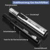 Sondiko Jetflame Feuerzeug 2 Stücke, Stabfeuerzeug Gas Nachfüllbar, Metall-Sturmfeuerzeug mit Sicherheitssperre & Einstellbar