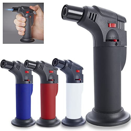 UNILITE Feuerzeug MIT Gas - Sturmfeuerzeug Gas Brenner mit Jet Flamme – nachfüllbar – 4 Stück im Set – Jetflame – Nachfüller 