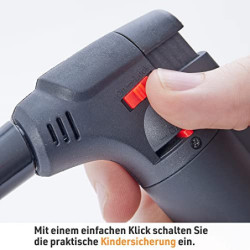 UNILITE Feuerzeug MIT Gas - Sturmfeuerzeug Gas Brenner mit Jet Flamme – nachfüllbar – 4 Stück im Set – Jetflame – Nachfüller 