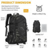 ENJOHOS 30L Militär Rucksack - Taktischer Reiserucksack mit 30L Volumen und Survival Daypack-Funktion für Trekking, Klettern,