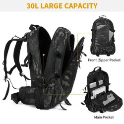 ENJOHOS 30L Militär Rucksack - Taktischer Reiserucksack mit 30L Volumen und Survival Daypack-Funktion für Trekking, Klettern,