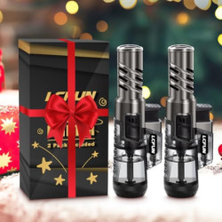 LcFun 2 Stück Sturmfeuerzeug, Feuerzeug Gas Nachfüller, Einzelne Feuerzeug Jetflame, Geschenke für Männer - Butane Nicht INBE