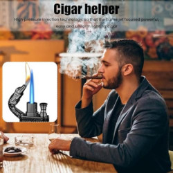 2 Stück Sturmfeuerzeug Jetflamme, Sturmfeuerzeug Gas Nachfüllbar, Feuerzeug Sturmfeuerzeug Winddicht Jet Feuerzeug Gasfeuerze