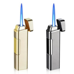SPORWAY 2 Pcs Feuerzeug: Winddicht Nachfüllbar Sturmfeuerzeug mit Jetflame, Winddicht Outdoor Torch Lighter, Premium Feuerzeu