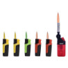 Sturmfeuerzeug Turbo Jetflame Gas Feuerzeug Color Flames, 5 Stück + 1x  Konsumany® Stab- Sturmfeuerzeug 12,5 cm Lang 