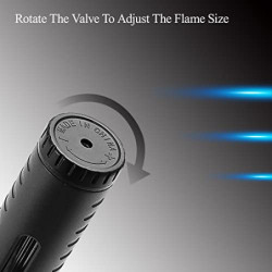 Futlidys Jet Feuerzeug, 17,8cm Sturmfeuerzeug mit Flammen-Verriegelungs Funktion, Gas Nachfüllbar Winddicht Langes Stabfeuerz