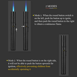 Futlidys Jet Feuerzeug, 17,8cm Sturmfeuerzeug mit Flammen-Verriegelungs Funktion, Gas Nachfüllbar Winddicht Langes Stabfeuerz