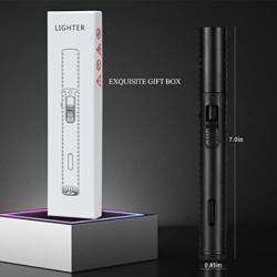 Futlidys Jet Feuerzeug, 17,8cm Sturmfeuerzeug mit Flammen-Verriegelungs Funktion, Gas Nachfüllbar Winddicht Langes Stabfeuerz