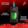Firebird Rogue Sturmfeuerzeug - Windbeständig - Extragroße Einstellrad - Jet Feuerzeug Mit Einzel Jetflamme - Transparentes T