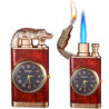 Magic Double Jet Flame Feuerzeug, 2 Stück Crocodile Lighter Sturmfeuerzeug Coole Feuerzeuge Windproof Dual Arc Lighter Refill