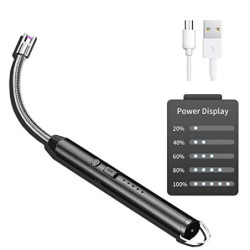 Newaner Stabfeuerzeug,Lichtbogen Feuerzeug Elektrisch mit längerer Hals,Elektronisches Feuerzeug USB Aufladbar Winddichte Fla