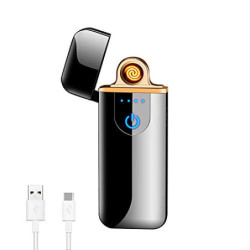 Deluisho Elektronisches Feuerzeug, Lichtbogenfeuerzeug, USB-Aufladung/Winddicht/Langlebiges Touch-Feuerzeug, Taschen-Zigarett