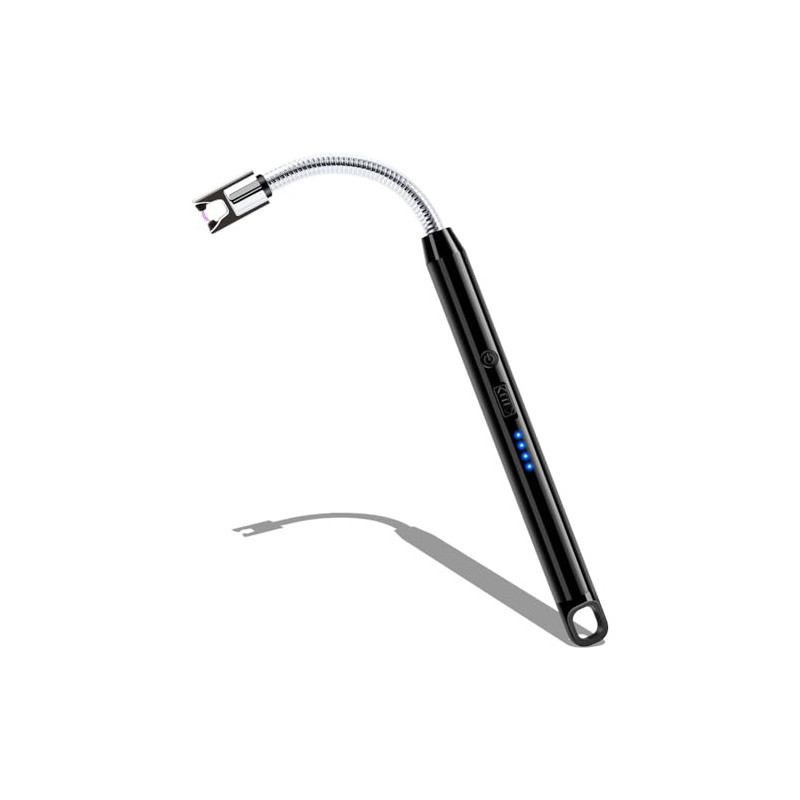 LcFun Stabfeuerzeug, Lichtbogen Feuerzeug Elektrisch, Elektrisches Feuerzeug Lang Winddicht USB Feuerzeug für Küche Camping F