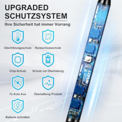 LcFun Stabfeuerzeug, Lichtbogen Feuerzeug Elektrisch, Elektrisches Feuerzeug Lang Winddicht USB Feuerzeug für Küche Camping F