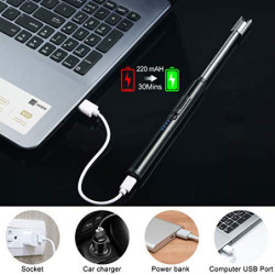MOSUO Lichtbogen Feuerzeug, Aufladbar USB Elektronisches Feuerzeug Stabfeuerzeug Kerzenanzünder Winddichtes Flammenlose Grill