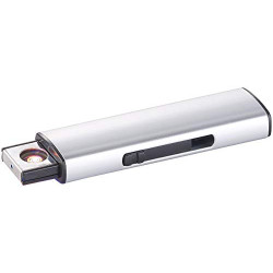 PEARL Sturmfeuerzeug: 2er-Set elektronische Akku-USB-Feuerzeuge, Glühspirale, windgeschützt  USB Zigarettenanzünder, USB Stic