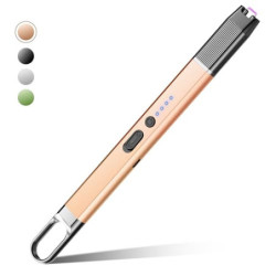 RONXS Feuerzeug, Lichtbogen Feuerzeug Elektrisch Stabfeuerzeug Type C Aufladbar Plasma Kerzenanzünder mit Batterieanzeige Win