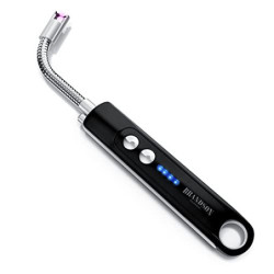 Brandson - Feuerzeug elektrisch - Stabfeuerzeug Lichtbogen mit Akku - USB aufladbar - Kaminanzünder - für Küche Kerzen Gasher