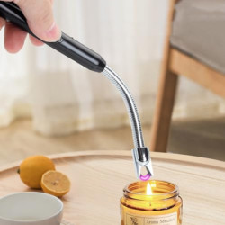 Lichtbogen Stabfeuerzeug USB Aufladbar Elektrisches Feuerzeug Lang Sicherheitsschloss Tragbare 360° Winddichte Flammenlose fü