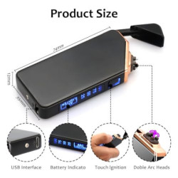 DIFCUL Feuerzeug Elektrisch,USB feuerzeug,elektrisches feuerzeug,feuerzeug sturmfeuerzeug,Lichtbogen Feuerzeug Elektrisches,f