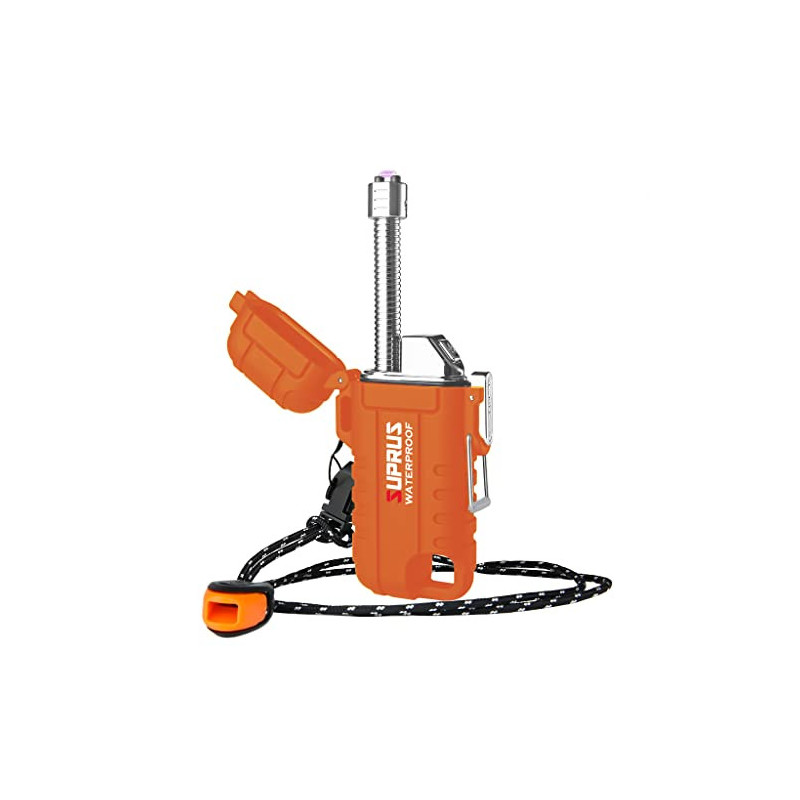 SUPRUS Wasserdichtes Feuerzeug Winddichtes Feuerzeug Arc Plasma Feuerzeuge USB-C Wiederaufladbar mit erweiterbarem und flexib