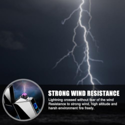 2 Stück USB Elektronische Feuerzeug, Electric USB Lighter Lichtbogen Feuerzeug LED Dual Lichtbogen Feuerzeug mit Batterieanze