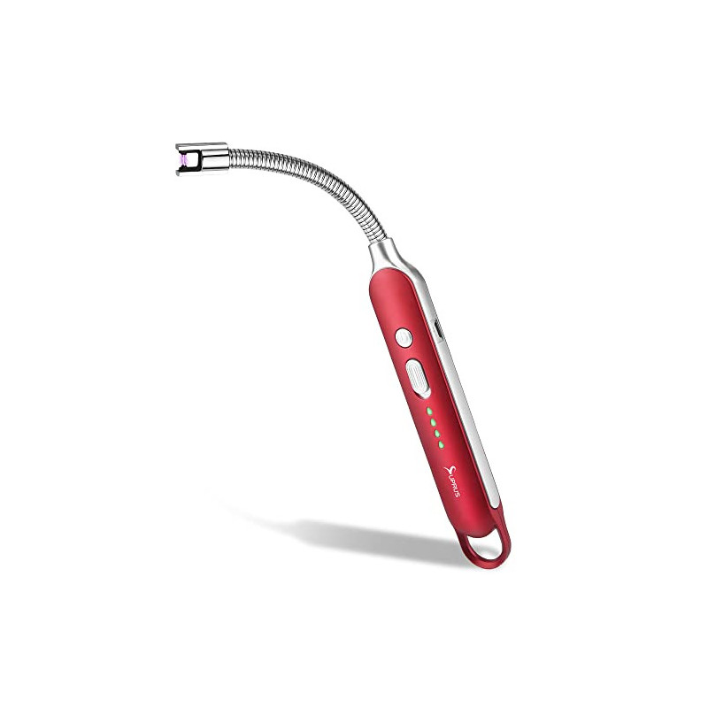 SUPRUS Lichtbogen Winddicht Flammenlos Elektrisches Feuerzeug USB Feuerzeug Wiederaufladbares Feuerzeug mit Sicherheitsschlos