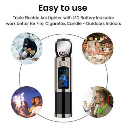 AngLink Lichtbogen Feuerzeug, Elektro-Feuerzeug USB Elektronisches Feuerzeug Aufladbar Winddichtes Flammenlose, Touchscreen P