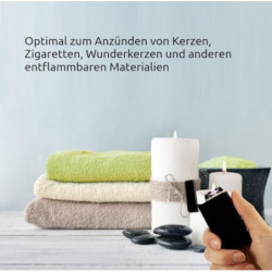 TechniSat Basics LF10 Lichtbogenfeuerzeug Sturmfeuerzeug, USB, Aufladbar, Unempfindlich gegen Wind und Nässe