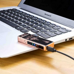 Elektrisches Feuerzeug, Batterieanzeige USB-Feuerzeug Plasma Wiederaufladbare Winddicht & Flamme, Dual Bogen Feuerzeug mit Ba