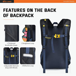 SKYSPER ISHELL 30 Faltbarer Rucksack 30L Ultra-leicht Tagesrucksack Verstaubar Daypack Wasserfest Wanderrucksack Reiserucksac