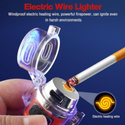 Elektrisches Feuerzeug USB Wiederaufladbar Dual Arc Sturmfeuerzeug für Zigaretten Coole Feuerzeuge Flammenlos Wasserdicht