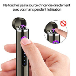 KIPIDA Feuerzeug Elektrisch, Lichtbogen Feuerzeug LED, USB Elektronische Feuerzeug, Dual Touchscreen Elektro Feuerzeug, Windd