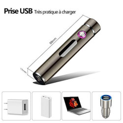 KIPIDA Feuerzeug Elektrisch, Lichtbogen Feuerzeug LED, USB Elektronische Feuerzeug, Dual Touchscreen Elektro Feuerzeug, Windd