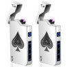 2 STK USB Elektronische Feuerzeug, Electric USB Lighter Lichtbogen Feuerzeug, LED Dual Lichtbogen Feuerzeug mit Batterieanzei