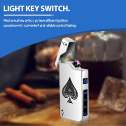 2 STK USB Elektronische Feuerzeug, Electric USB Lighter Lichtbogen Feuerzeug, LED Dual Lichtbogen Feuerzeug mit Batterieanzei