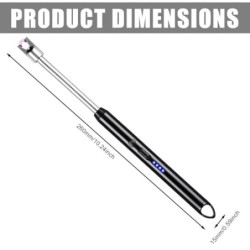 2er Set Stabfeuerzeug, Elektrisch Feuerzeug Lichtbogen Feuerzeug USB Aufladbar Plasma Kerzenanzünder Langes Feuerzeug für Ker