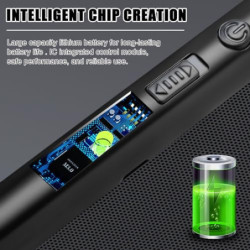 2er Set Stabfeuerzeug, Elektrisch Feuerzeug Lichtbogen Feuerzeug USB Aufladbar Plasma Kerzenanzünder Langes Feuerzeug für Ker