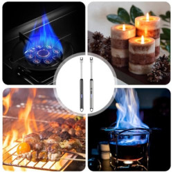 2er Set Stabfeuerzeug, Elektrisch Feuerzeug Lichtbogen Feuerzeug USB Aufladbar Plasma Kerzenanzünder Langes Feuerzeug für Ker